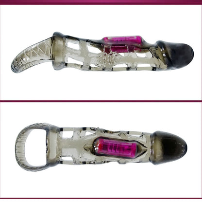BAILE - FUNDA DE EXTENSIÓN DE PENE CON VIBRACIÓN Y MANGO DE 13,5 CM
