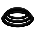 Joydivision Potenzduo - Plus Conjunto De 3 Anéis Pretos - S, M, L