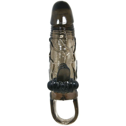 BAILE - BRAVE MAN PENIS COVER WITH CLITORAL AND ANAL STIMULATION DOUBLE BLACK BULLET 16.5 CM