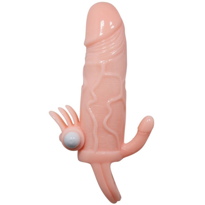 BAILE - BRAVE MAN PENIS COVER WITH CLITORAL AND ANAL STIMULATION 16.5 CM
