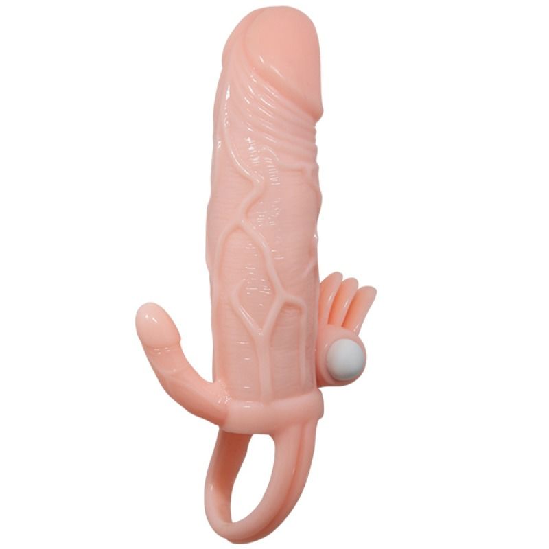 BAILE - BRAVE MAN PENIS COVER WITH CLITORAL AND ANAL STIMULATION 16.5 CM