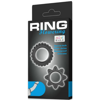 PROM - KIT 2 ANILLOS DE SILICONA CON FLORES