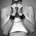 Bijoux Indiscrets Maze - Wide Black Cuffs