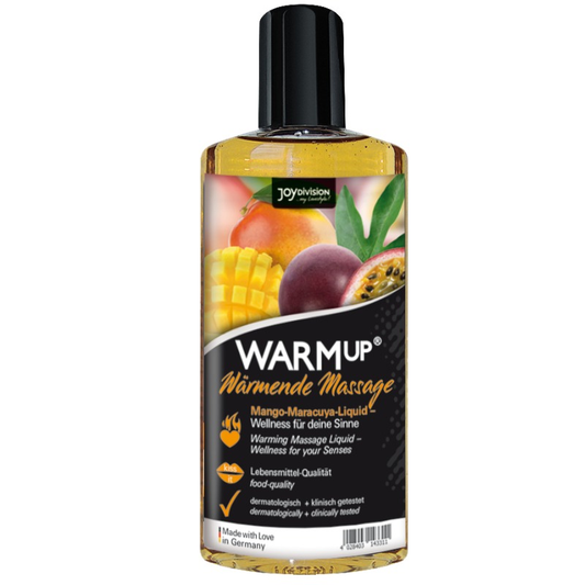 JOYDIVISION AQUAGLIDE - ACEITE DE MASAJE DE CALENTAMIENTO DE MANGO Y MARACUYÁ 150 ML