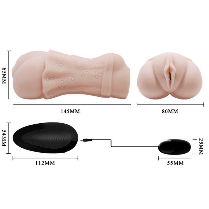 CRAZY BULL - MASTURBADOR VAGINAL WATER SKIN CON BALA VIBRADORA 2