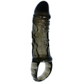 Baile - Funda Extensora de Pene con Anillo para Testículos Negra 13.5 cm
