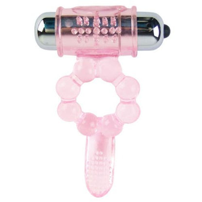 DANCE - SILICONE RING 10 RHYTHMS OF TONGUE WITH PINK VIBRATING