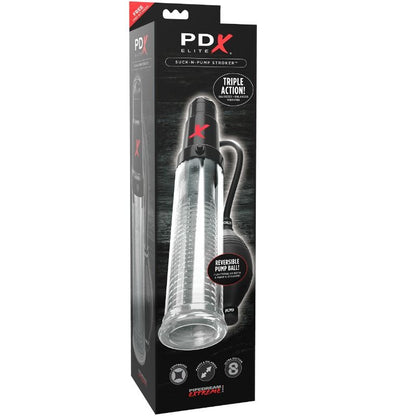 PDX ELITE - SUCK N PUMP STROKER MASTURBATOR VIBRATOR STIMULATING WAVE PUMP