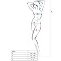 Passion - Woman Bs024 Bodystock Branco Tamanho Único