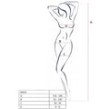 Passion - Woman Bs031 Bodystocking Preto Tamanho Único