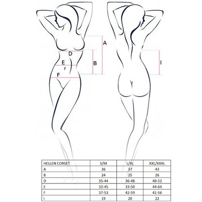Passion - Mulher Hellen Corset Preto Tamanho S/M