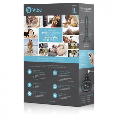 B-VIBE - PLUG ANAL CON CONTROL REMOTO Y RIMMING PEQUEÑO NEGRO