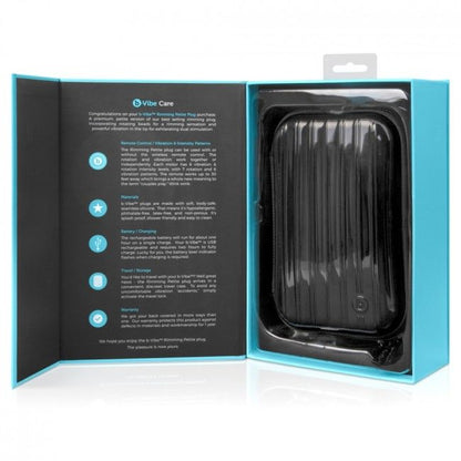 B-VIBE - PLUG ANAL CON CONTROL REMOTO Y RIMMING PEQUEÑO NEGRO