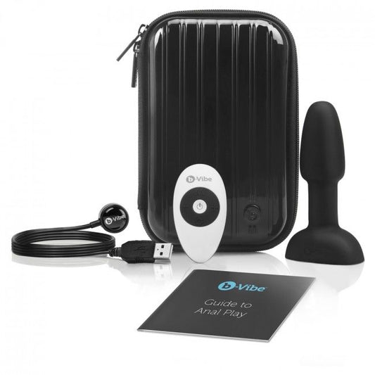 B-VIBE - PLUG ANAL CON CONTROL REMOTO Y RIMMING PEQUEÑO NEGRO