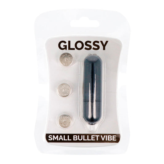 GLOSSY - PEQUEÑA BALA VIBRADORA NEGRA