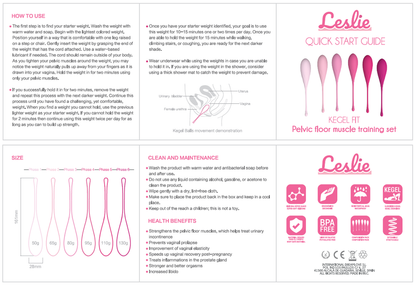 LESLIE - KEGEL FIT PELVIC MUSCLE TRAINING SET 6 PCS