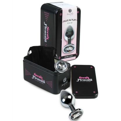 SECRETPLAY - 8 CM CLEAR ALUMINUM ANAL PLUG 