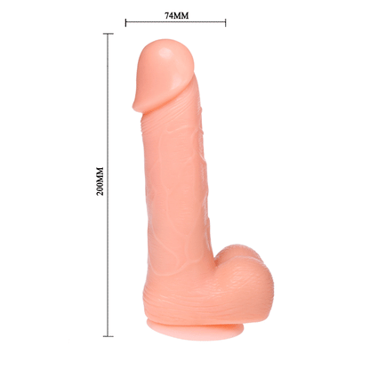 BAILE - DILDO REALISTA VIBRADOR Y ROTADOR 20 CM