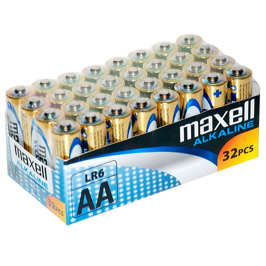 MAXELL - PAQUETE DE PILAS ALCALINAS AA LR6*32 UDS