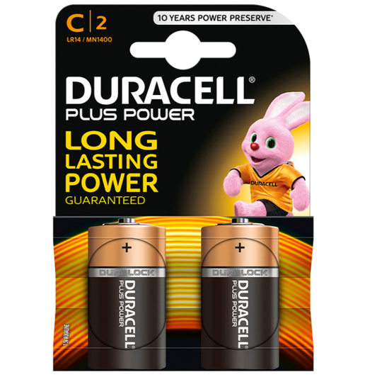 DURACELL - PLUS POWER C LR14 PILA 2 UNIDADES