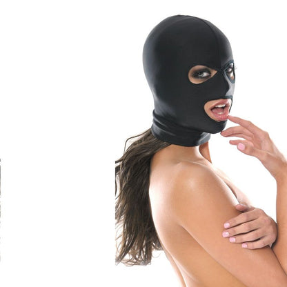 SERIE FETISH FANTASY - CAPUCHA DE LICRA CON 3 AGUJEROS