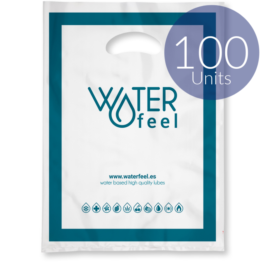 WATERFEEL - 100 SACOS PLÁSTICOS MÉDIOS 30 X 40 CM