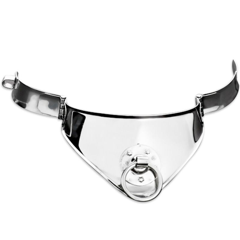 HARD METAL - 12.5 CM RETAINING COLLAR WITH RING AND PADLOCK