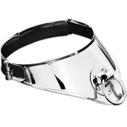 HARD METAL - 12.5 CM RETAINING COLLAR WITH RING AND PADLOCK