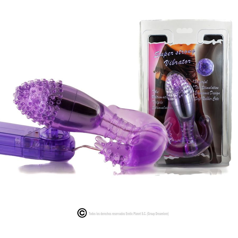BAILE - ESTIMULADOR VAGINAL Y ANAL LILA CON VIBRACIÓN