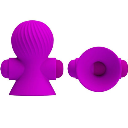 PRETTY LOVE - NIPPLE STIMULATORS 12 M VIBRATING PURPLE