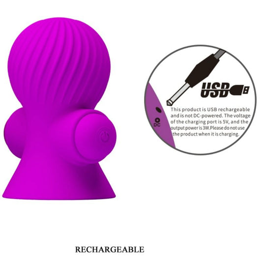 PRETTY LOVE - NIPPLE STIMULATORS 12 M VIBRATING PURPLE