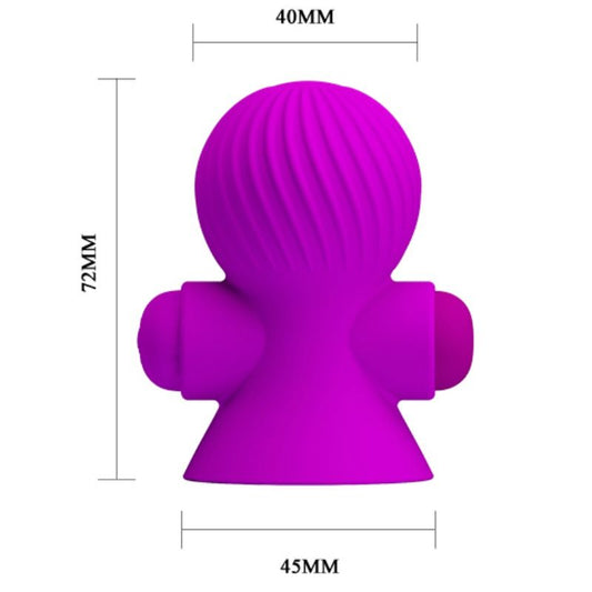 PRETTY LOVE - NIPPLE STIMULATORS 12 M VIBRATING PURPLE