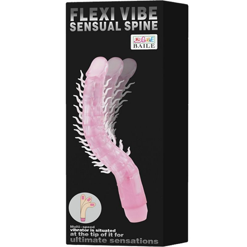 BAILE - FLEXI VIBE SENSUAL SPINE FOLDING VIBRATING DILDO LILAL 23.5 CM