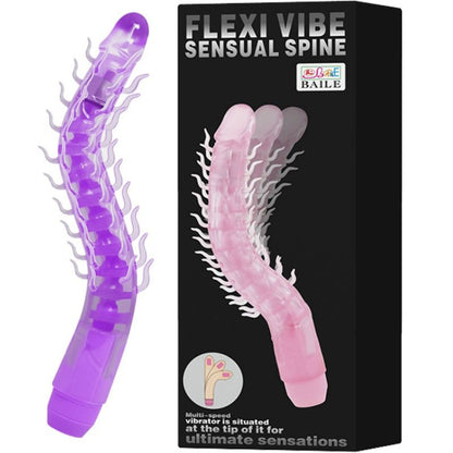 BAILE - FLEXI VIBE SENSUAL SPINE FOLDING VIBRATING DILDO LILAL 23.5 CM