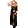 Subblime - Queen Plus Dress Top And Thong Set Black