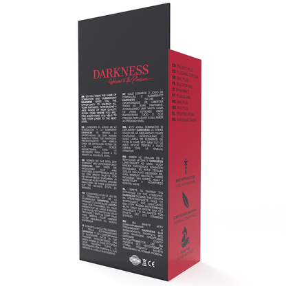 DARKNESS - EXTRA ANAL PLUG WITH BLACK TAIL 7 CM