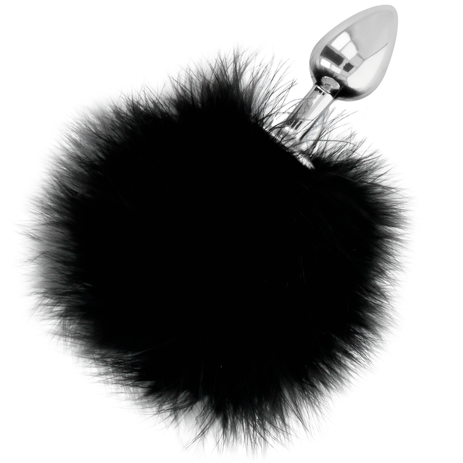 DARKNESS - EXTRA ANAL PLUG WITH BLACK TAIL 7 CM