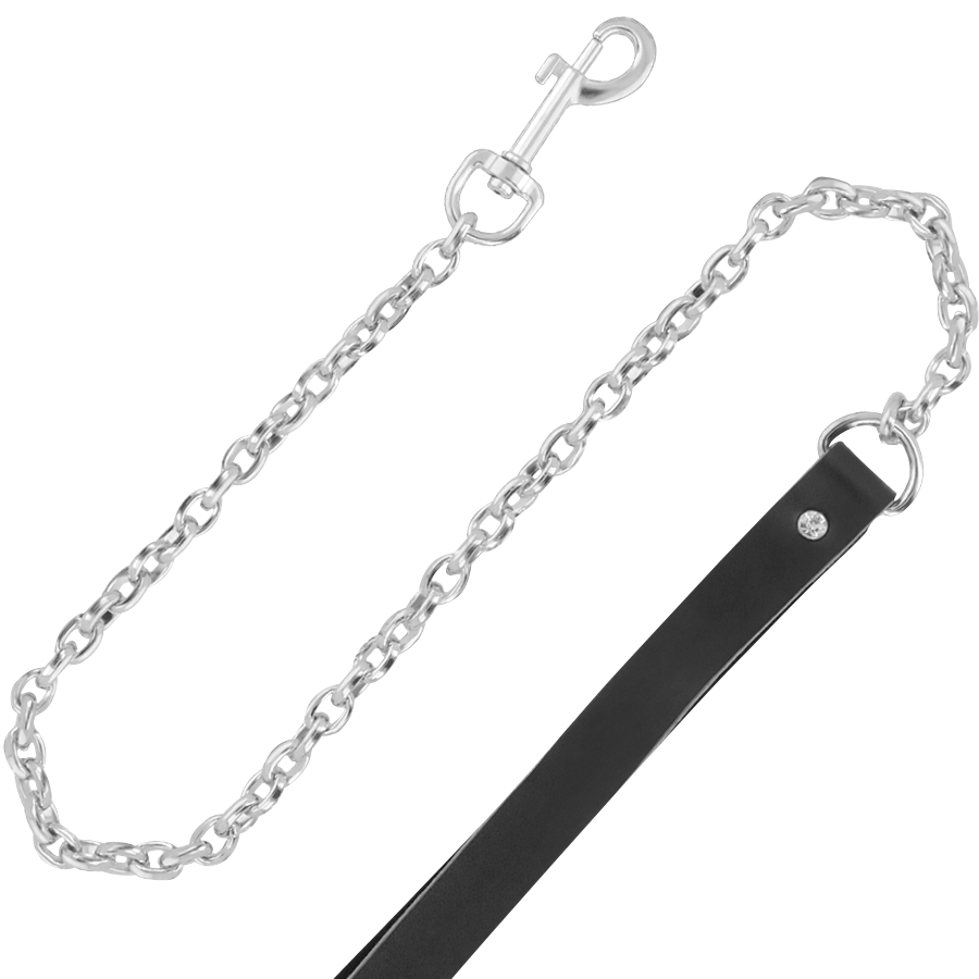 DARKNESS - HIGH QUALITY LEATHER COLLAR WITH LEASH