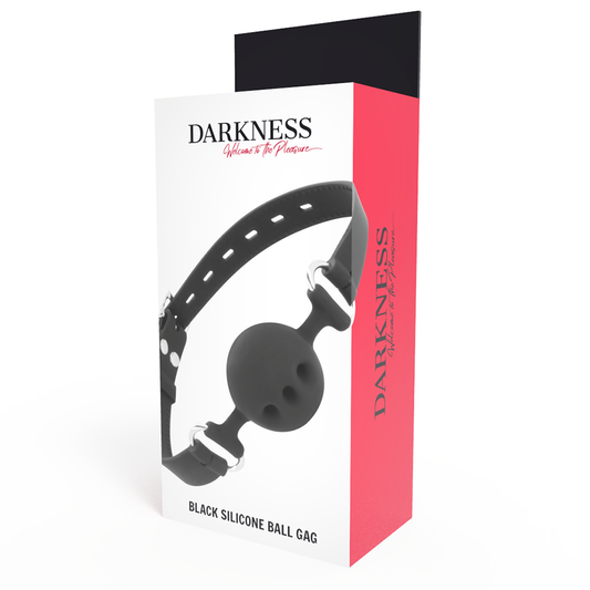 DARKNESS - MORDAZA DE SILICONA TRANSPIRABLE NEGRA