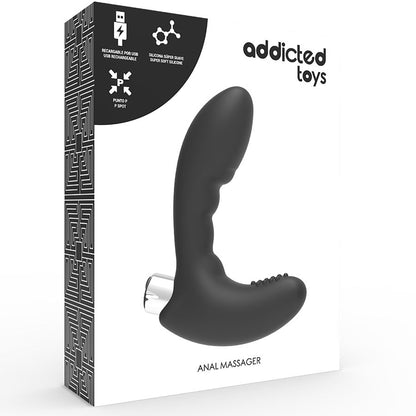 ADDICTED TOYS - RECHARGEABLE PROSTHETIC VIBRATOR - MODEL 4 - BLACK