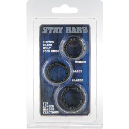 SIETE CREACIONES - SET DE TRES ANILLOS PARA EL PENE NEGROS