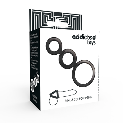 ADDICTED TOYS - RING SET - FOR PENIS - SMOKE