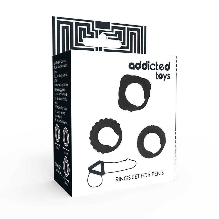 ADDICTED TOYS - C-RING SET - BLACK