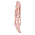 Baile - Capa Extensora De Pênis Com Vibrao E Ala Natural 13.5 Cm