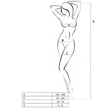 Passion - Mulher Bs051 Bodystock Preto