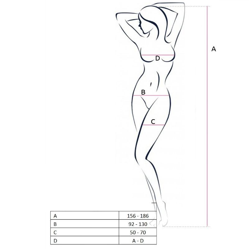 Passion - Woman BS052 Bodystocking Black One Size