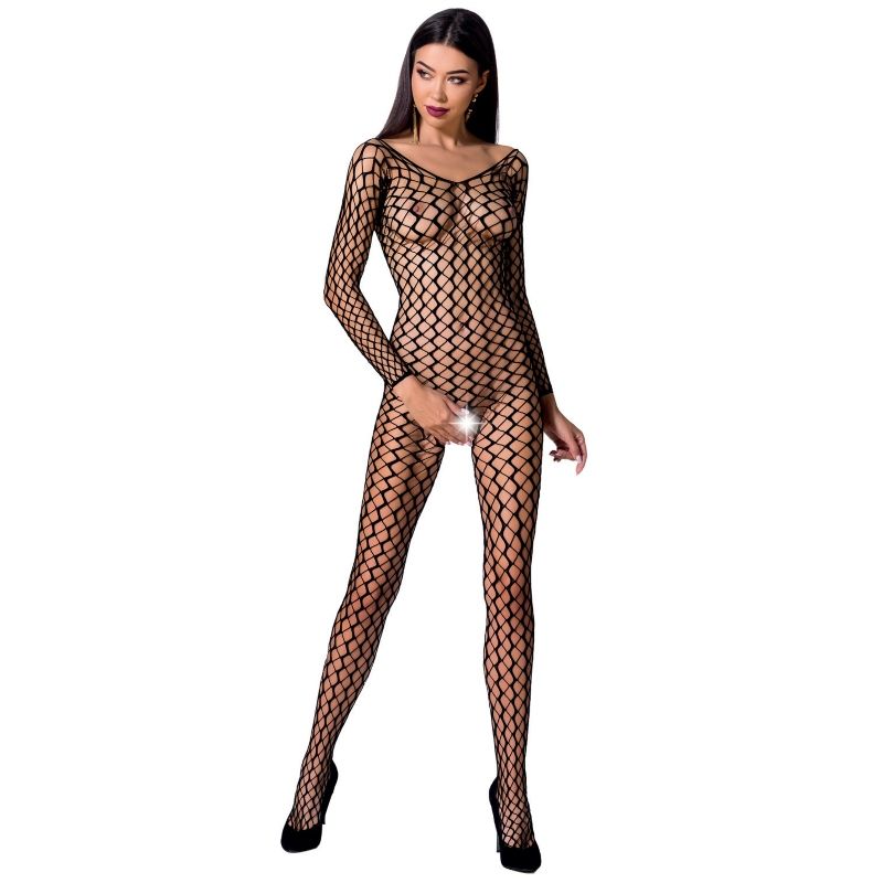 PASSION - WOMEN'S BS068 BLACK BODYSTOCKING ONE SIZE