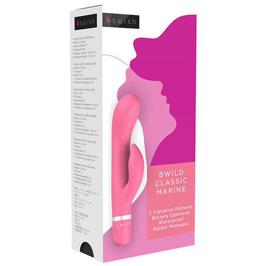 B SWISH - VIBRADOR CONEJO MARINO CLÁSICO BWILD GOIABA