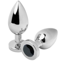 Metal Hard - Plug Anal Diamante Negro Pequeño 5,71Cm