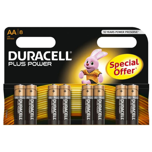 DURACELL - PILAS AA LR6 PLUS POWER 8 UNIDADES